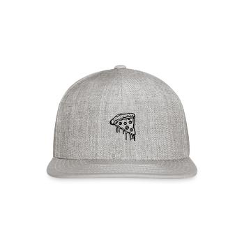 Pizza Slice Pizzeria - Snapback Baseball Cap - heather gray - Front