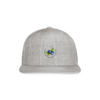 I Love Blueberry Berry Much - Snapback Baseball Cap - heather gray - Front