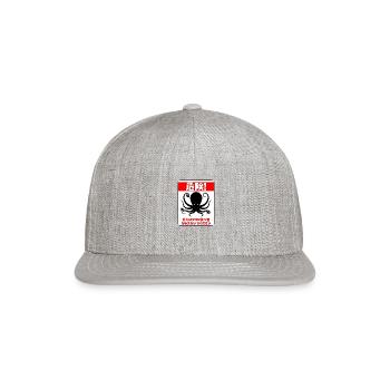 Do Not Feed The Giant Octopus - Snapback Baseball Cap - heather gray - Front