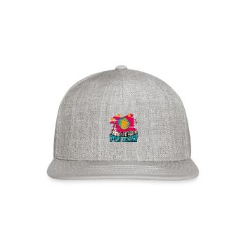 Beaver Meteor Epic Funny Apocalyptic Monster - Snapback Baseball Cap - heather gray - Front
