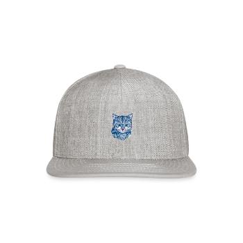 A beautiful, small blue cat. Innovative and fresh - Snapback Baseball Cap - heather gray - Front
