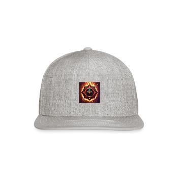 Star all pend type - Snapback Baseball Cap - heather gray - Front
