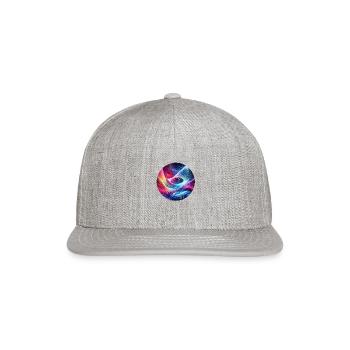 Futuristic Aesthetics Holographic Waveforms - Snapback Baseball Cap - heather gray - Front