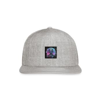 AI futuristic robot - Snapback Baseball Cap - heather gray - Front