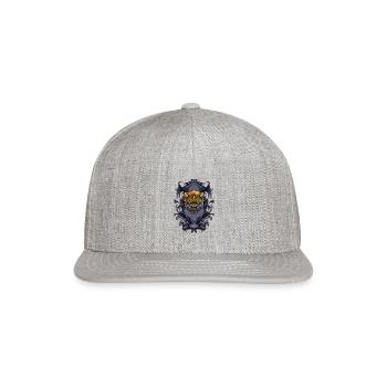 Tiger war - Snapback Baseball Cap - heather gray - Front