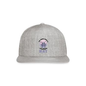 Rat as a pet - Snapback Baseball Cap - heather gray - Front