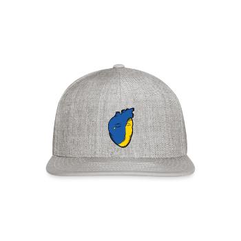 Ukraine s Broken Heart - Snapback Baseball Cap - heather gray - Front