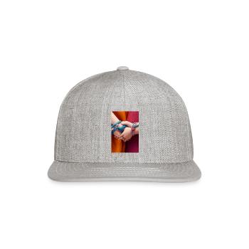 Mains enlacées avec bracelets assortis illustra - Snapback Baseball Cap - heather gray - Front