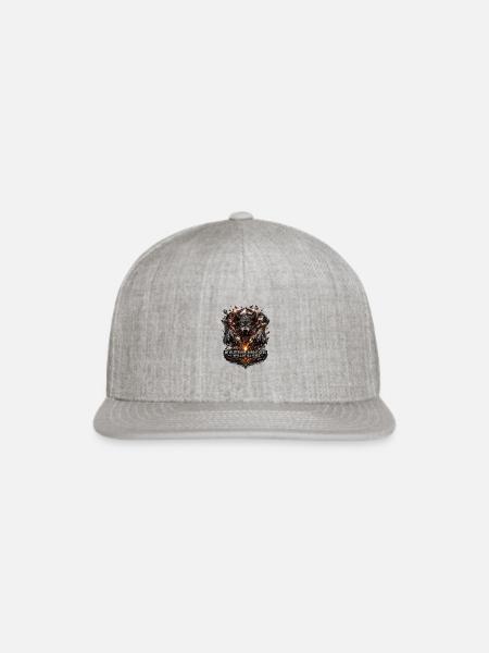 No Matter How Hard It Gets I Will Still Rise Wolf - Snapback Baseball Cap - heather gray