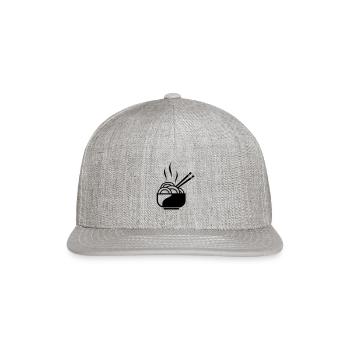noodle soup chopsticks sushi asian food meal gift - Snapback Baseball Cap - heather gray - Front