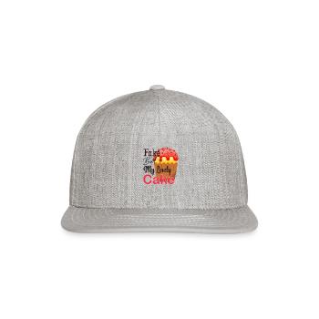 fake but my lovely Cake 1 - Snapback Baseball Cap - heather gray - Front