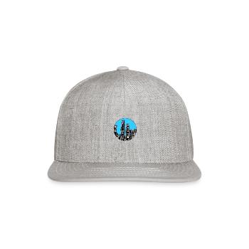 Futuristic Skyline - Snapback Baseball Cap - heather gray - Front