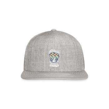 Autist autism awareness tree puzzle - Snapback Baseball Cap - heather gray - Front