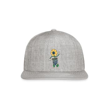 good days - Snapback Baseball Cap - heather gray - Front