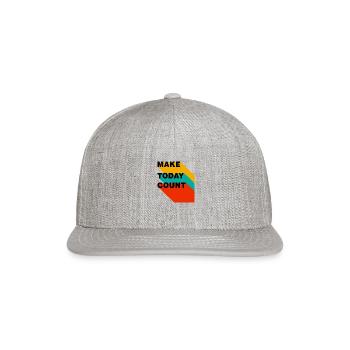 Make Today Count nostalgia - Snapback Baseball Cap - heather gray - Front