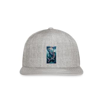 The Coral Guardian - Snapback Baseball Cap - heather gray - Front