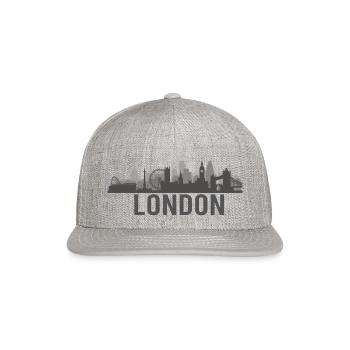 London - Snapback Baseball Cap - heather gray - Front