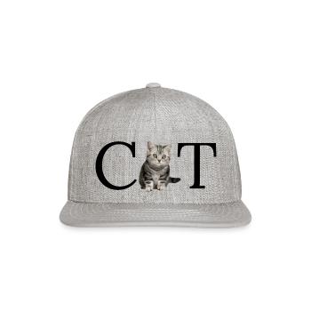 Cat _ cat lover _ funny cat - Snapback Baseball Cap - heather gray - Front