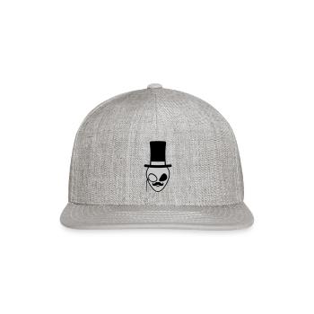 face sir alien gentlemen - Snapback Baseball Cap - heather gray - Front