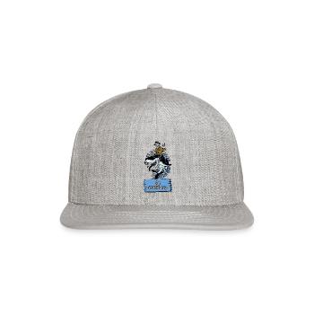 So Fishticated Cool Stylish Skeleton And Shark - Snapback Baseball Cap - heather gray - Front