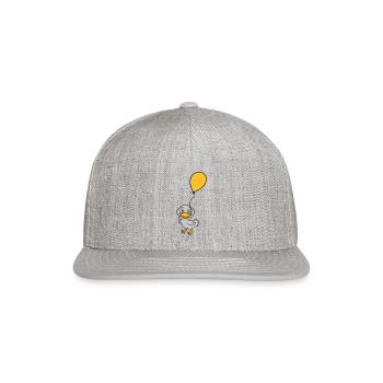 Balloon small cute duckling - Snapback Baseball Cap - heather gray - Front