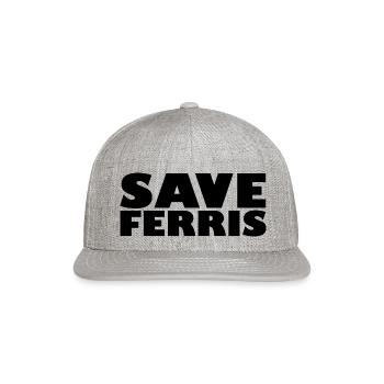 Save Ferris 70s - Snapback Baseball Cap - heather gray - Front