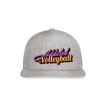 Addicted To Volleyball - Snapback Baseball Cap - heather gray - Front