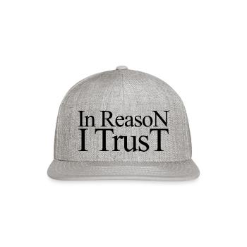 Reason love - Snapback Baseball Cap - heather gray - Front