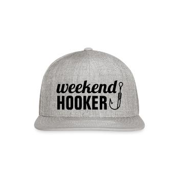Weekend Hooker - Snapback Baseball Cap - heather gray - Front
