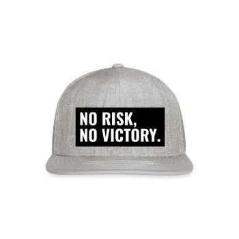 No Risk No Victory - Snapback Baseball Cap - heather gray - Front