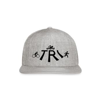 triathlon - Snapback Baseball Cap - heather gray - Front
