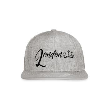 London - Snapback Baseball Cap - heather gray - Front