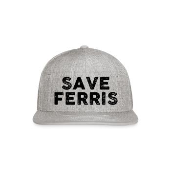 Save Ferris - Snapback Baseball Cap - heather gray - Front