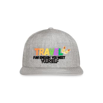 TRAVEL - Snapback Baseball Cap - heather gray - Front