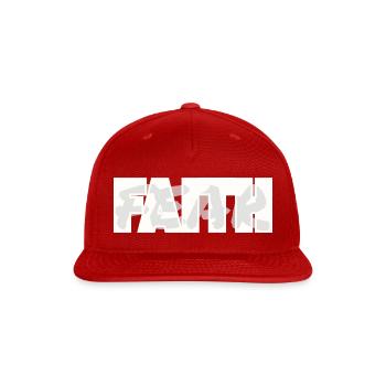 Faith Over Fear LDS Christian - Snapback Baseball Cap - red - Front
