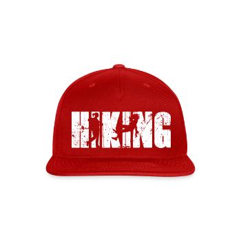 Hiking - Snapback Baseball Cap - red - Front