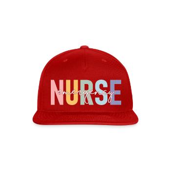 Nurse Emergency - Snapback Baseball Cap - red - Front