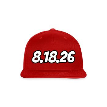25K on 8.18.26 - Snapback Baseball Cap - red - Front