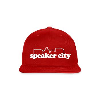 Speaker City Old School - Snapback Baseball Cap - red - Front