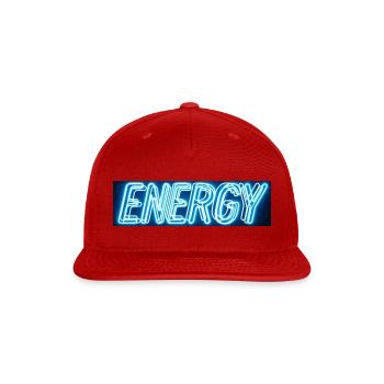 Neon Energy Sign - Snapback Baseball Cap - red - Front