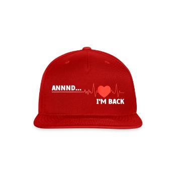 Back in Rhythm: I'm Back - Snapback Baseball Cap - red - Front
