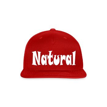 Natural - Snapback Baseball Cap - red - Front