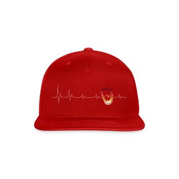 Kettlebell Mountain Gradient Heartbeat - Snapback Baseball Cap - red - Front
