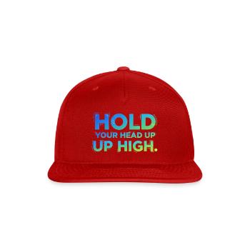 Hold Your Head Up High - Snapback Baseball Cap - red - Front