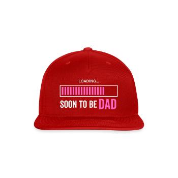 Soon To Be Dad - Snapback Baseball Cap - red - Front