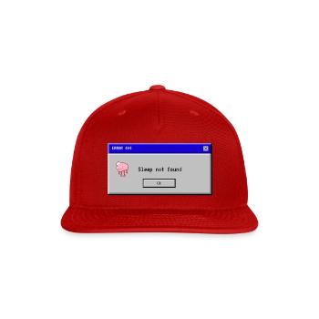 Sleep not found - Snapback Baseball Cap - red - Front