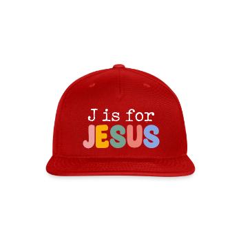 Jesus - Snapback Baseball Cap - red - Front