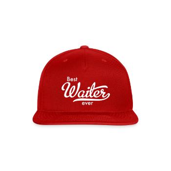 Best Waiter - Snapback Baseball Cap - red - Front