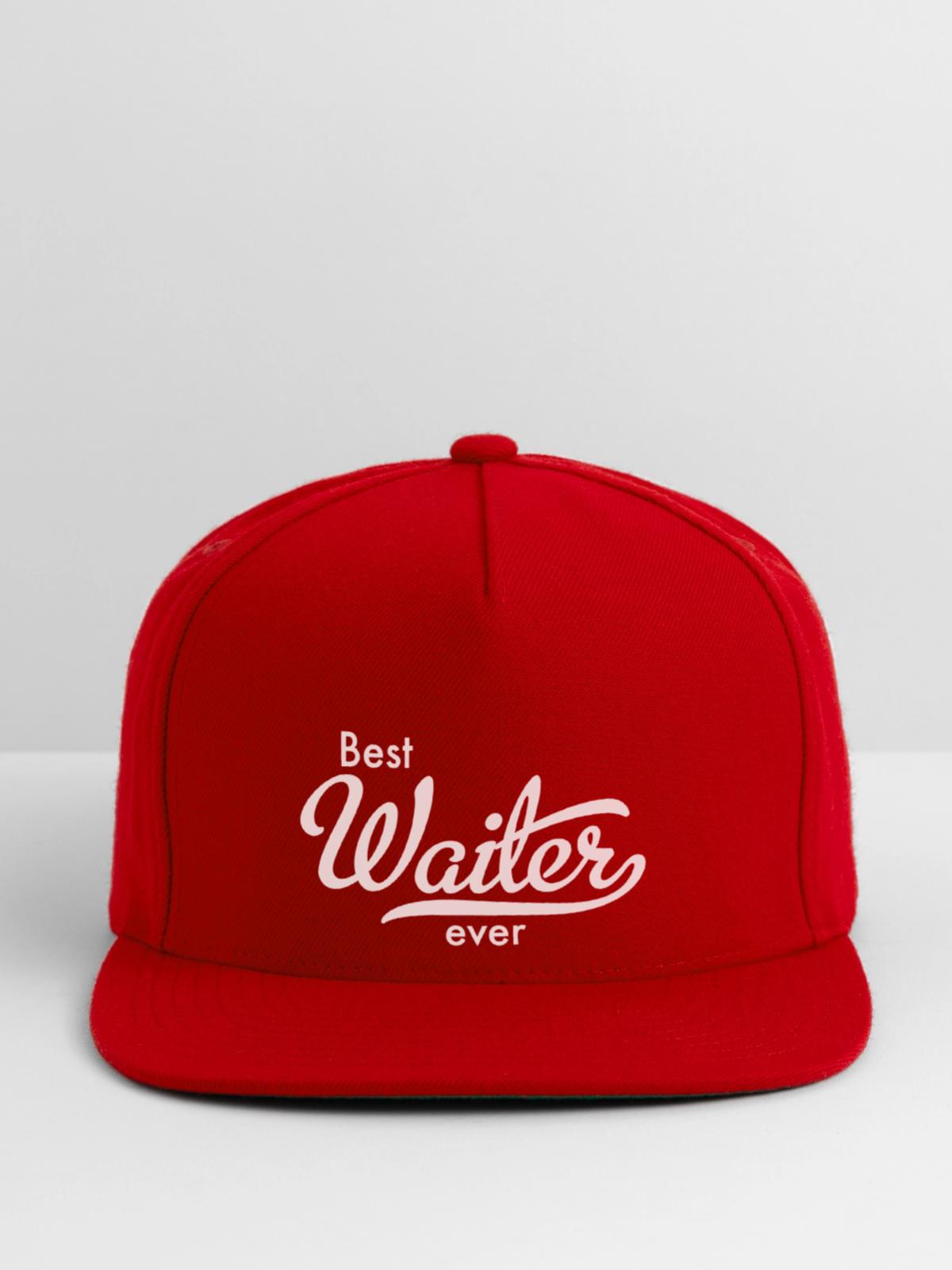 Best Waiter - Snapback Baseball Cap - red - Front