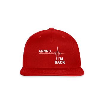 Back With Heartbeat - Snapback Baseball Cap - red - Front